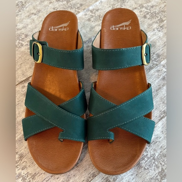 NEW w/o Box DANSKO Women's Aubree Sandal in Teal Size 41 or U.S. 10 to 10.5 - Picture 1 of 9